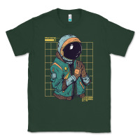 Sports Green astronaut space travel retro aesthetic streetwear t shirt Classic Tee - minhPixels