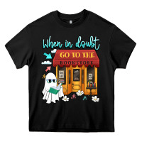 Black when in doubt go to the bookstore Heavy Core Tee - Artiststas