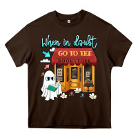 Chocolate Brown when in doubt go to the bookstore Heavy Core Tee - Artiststas