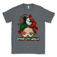 Charcoal Heather Mexicana messy bun Classic Tee - NancyCooperArtShop