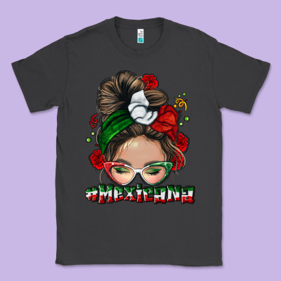 Mexicana Messy Bun Classic Tee Designed By Nancycooperartshop