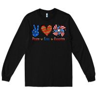 Black Peace Love America Long Sleeve Tee - Jasminsmagicworld