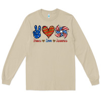 Mushroom Peace Love America Long Sleeve Tee - Jasminsmagicworld