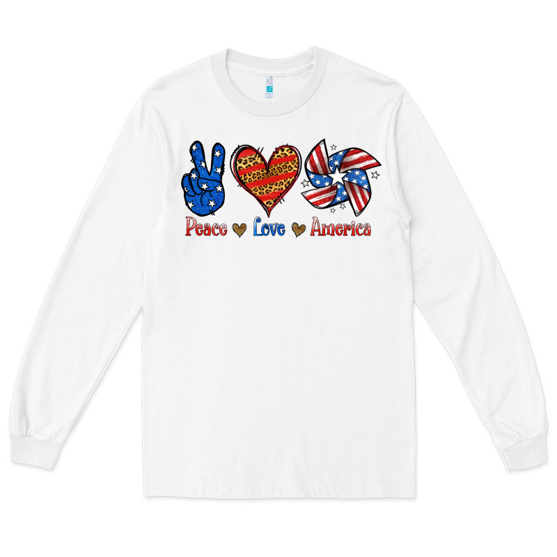 Peace Love America Long Sleeve Tee by Jasminsmagicworld | Teevron