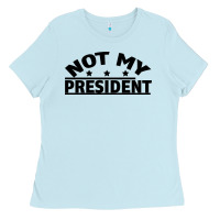 Baby Blue Not My President Ladies Tee - Bettercallsaul