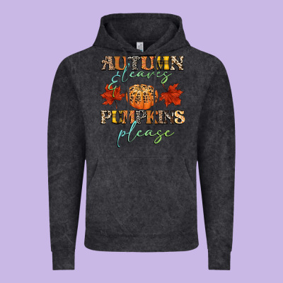 Autumn Leaves And Pumpkins Please Vintage Hoodie Designed By Cowgirlartshop
