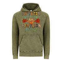 Vintage Olive autumn leaves and pumpkins please Vintage Hoodie - CowGirlArtShop
