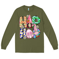 Army Green Hop hop Easter gnomies Easter Day Long Sleeve Tee - CowGirlArtShop