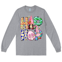 Heather Grey Hop hop Easter gnomies Easter Day Long Sleeve Tee - CowGirlArtShop