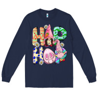 Navy Hop hop Easter gnomies Easter Day Long Sleeve Tee - CowGirlArtShop