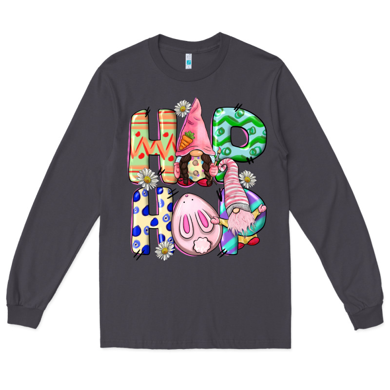 Hop Hop Easter Gnomies Easter Day Long Sleeve Tee by CowGirlArtShop | Teevron