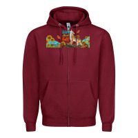 Burgundy Wild About Fall Coyote Zipper Hoodie - LillyAllenDesigns