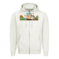Oatmeal Heather Wild About Fall Coyote Zipper Hoodie - LillyAllenDesigns