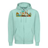 Seafoam Wild About Fall Coyote Zipper Hoodie - LillyAllenDesigns