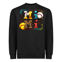 Black Baseball and Softball mimi Heavyweight Sweatshirt - LillyAllenDesigns
