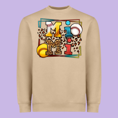 Baseball And Softball Mimi Heavyweight Sweatshirt Designed By Lillyallendesigns