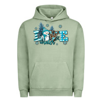 Pigment Oil Green love winter Urban Hoodie - AdoDesignShop