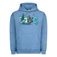 Pigment Pebble Blue love winter Urban Hoodie - AdoDesignShop