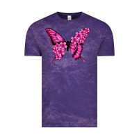 Cloud Purple floral pink butterfly Vintage Tee - Jasminsmagicworld