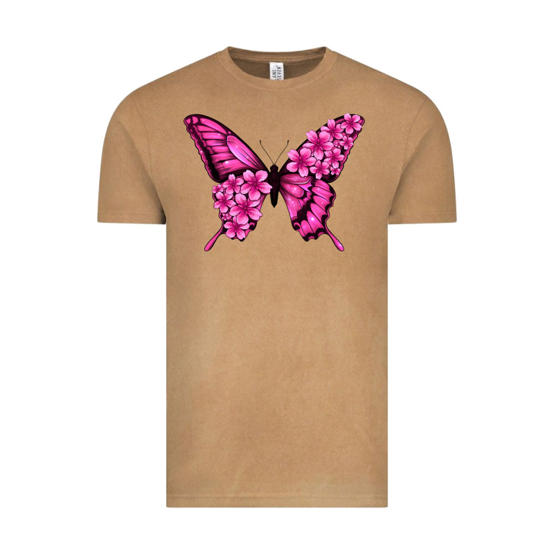 Floral Pink Butterfly Vintage Tee by Jasminsmagicworld | Teevron