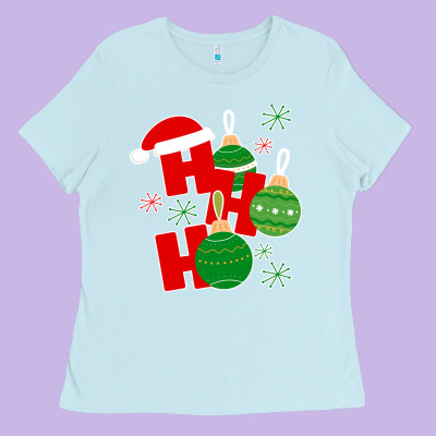 Christmas Ho Ho Ho Ladies Tee Designed By Bettercallsaul