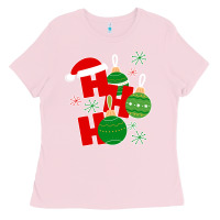 Bubblegum Pink Christmas Ho Ho Ho Ladies Tee - Bettercallsaul