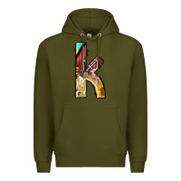 Army Green farm life alphabet lowercase letters k Premium Hoodie - BundleAndBundleShop