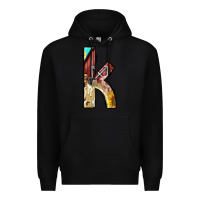 Black farm life alphabet lowercase letters k Premium Hoodie - BundleAndBundleShop