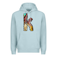 Blue Mist farm life alphabet lowercase letters k Premium Hoodie - BundleAndBundleShop