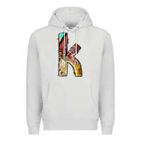 Dove Grey farm life alphabet lowercase letters k Premium Hoodie - BundleAndBundleShop