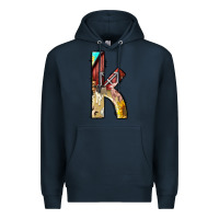 Navy farm life alphabet lowercase letters k Premium Hoodie - BundleAndBundleShop