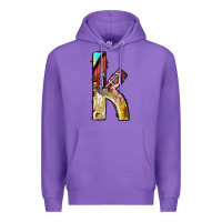 Purple farm life alphabet lowercase letters k Premium Hoodie - BundleAndBundleShop