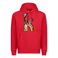 Red farm life alphabet lowercase letters k Premium Hoodie - BundleAndBundleShop