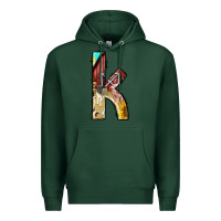 Sports Green farm life alphabet lowercase letters k Premium Hoodie - BundleAndBundleShop