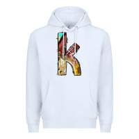White farm life alphabet lowercase letters k Premium Hoodie - BundleAndBundleShop