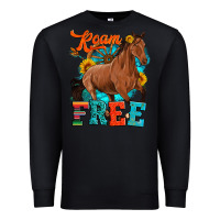 Black roam free galloping Premium Sweatshirt - Artiststas