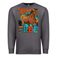 Charcoal Heather roam free galloping Premium Sweatshirt - Artiststas