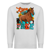 Dove Grey roam free galloping Premium Sweatshirt - Artiststas