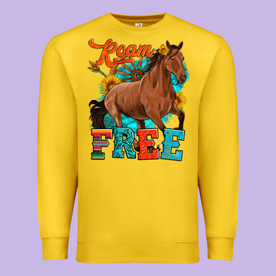 Roam Free Galloping Premium Sweatshirt Designed By Artiststas