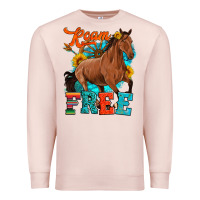 Pale Pink roam free galloping Premium Sweatshirt - Artiststas