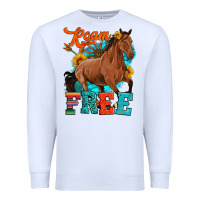 White roam free galloping Premium Sweatshirt - Artiststas