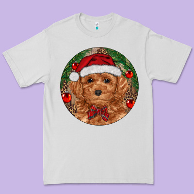 Christmas Toy Poodle Premium Tee Designed By Ranaportraitstore