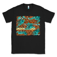 Black Leopard and Aztec Background Western Classic Tee - texasbilliewilder