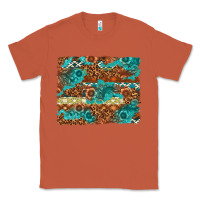 Copper Leopard and Aztec Background Western Classic Tee - texasbilliewilder