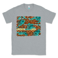 Heather Grey Leopard and Aztec Background Western Classic Tee - texasbilliewilder
