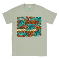 Matcha Leopard and Aztec Background Western Classic Tee - texasbilliewilder