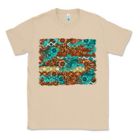 Mushroom Leopard and Aztec Background Western Classic Tee - texasbilliewilder
