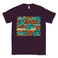 Plum Leopard and Aztec Background Western Classic Tee - texasbilliewilder