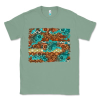 Sage Leopard and Aztec Background Western Classic Tee - texasbilliewilder