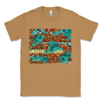 Toasted Coconut Leopard and Aztec Background Western Classic Tee - texasbilliewilder